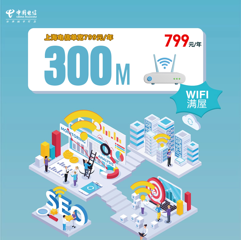 上海电信单宽300M/年799元