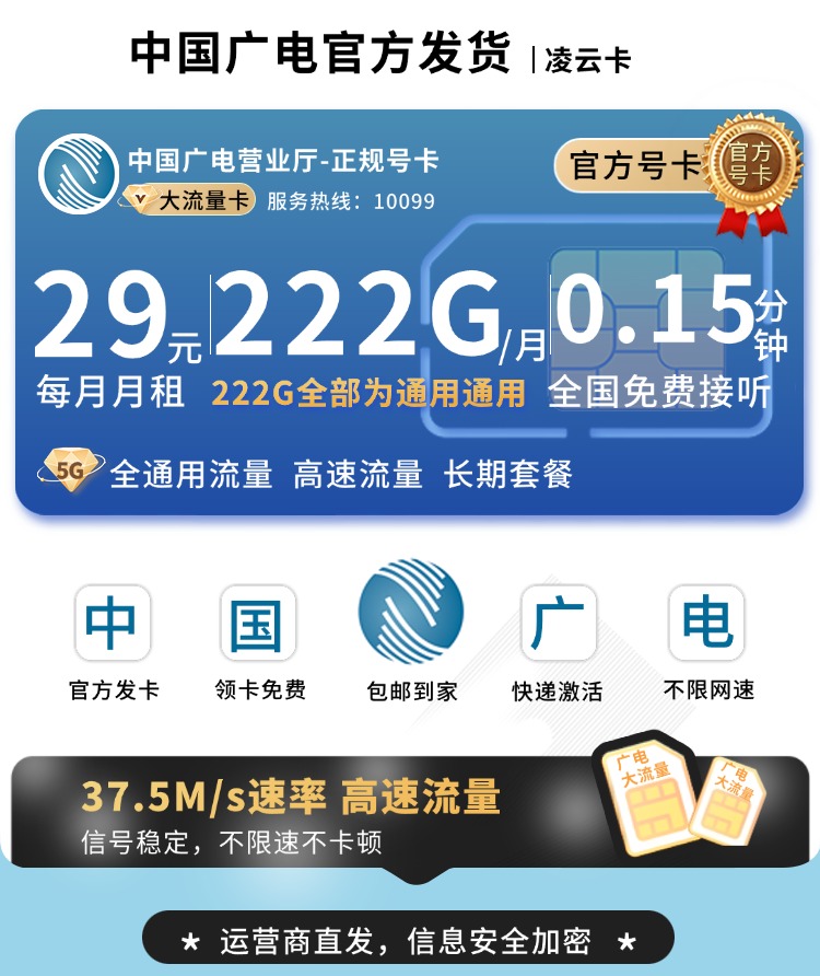 广电凌云卡29元222G通用流量+长期套餐+可发全国TOP.jpg